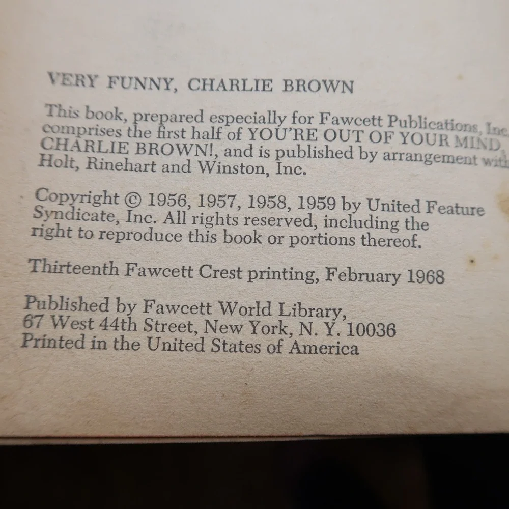 Very Funny, Charlie Brown by Charles M. Schulz & Dirty Old Mad Book lot